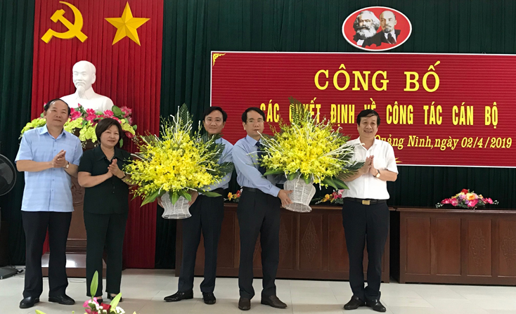 Ban Tổ chức Tỉnh ủy: Công bố các quyết định về điều động, bổ nhiệm cán bộ