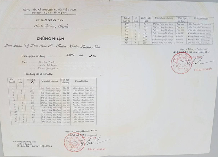 Ban quản lý Vườn quốc gia PN-KB có thực hiện đúng quy định của pháp luật?
