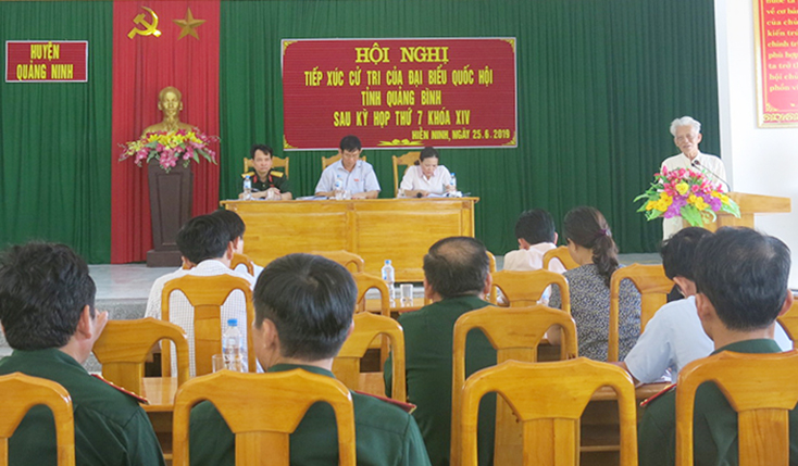 Đại biểu Quốc hội tiếp xúc cử tri huyện Lệ Thủy và Quảng Ninh