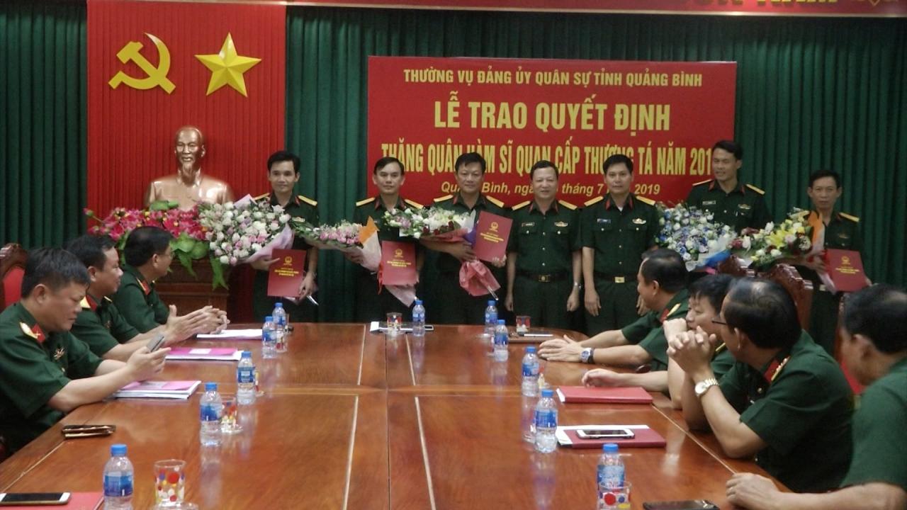 Đảng ủy Quân sự tỉnh trao quyết định thăng quân hàm cấp Thượng tá năm 2019... Đảng ủy Quân sự tỉnh trao quyết định thăng quân hàm cấp Thượng tá năm 2019...