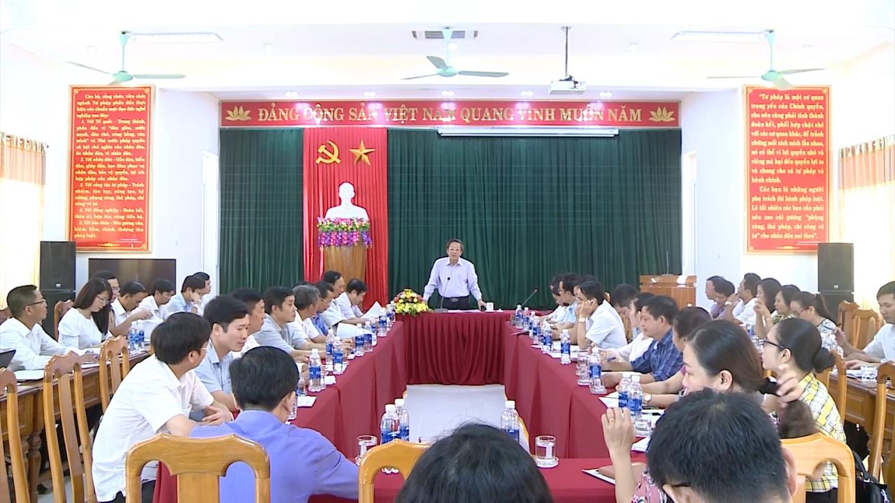 Đồng chí Bí thư Tỉnh ủy làm việc với Sở Tư pháp Đồng chí Bí thư Tỉnh ủy làm việc với Sở Tư pháp