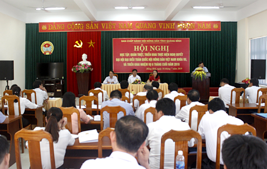 Hội Nông dân tỉnh: Sơ kết công tác Hội và phong trào nông dân 6 tháng đầu năm 2019