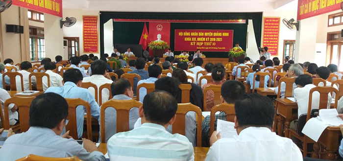 Khai mạc kỳ họp thứ 10 HĐND huyện Quảng Ninh khóa XIX, nhiệm kỳ 2016 - 2021