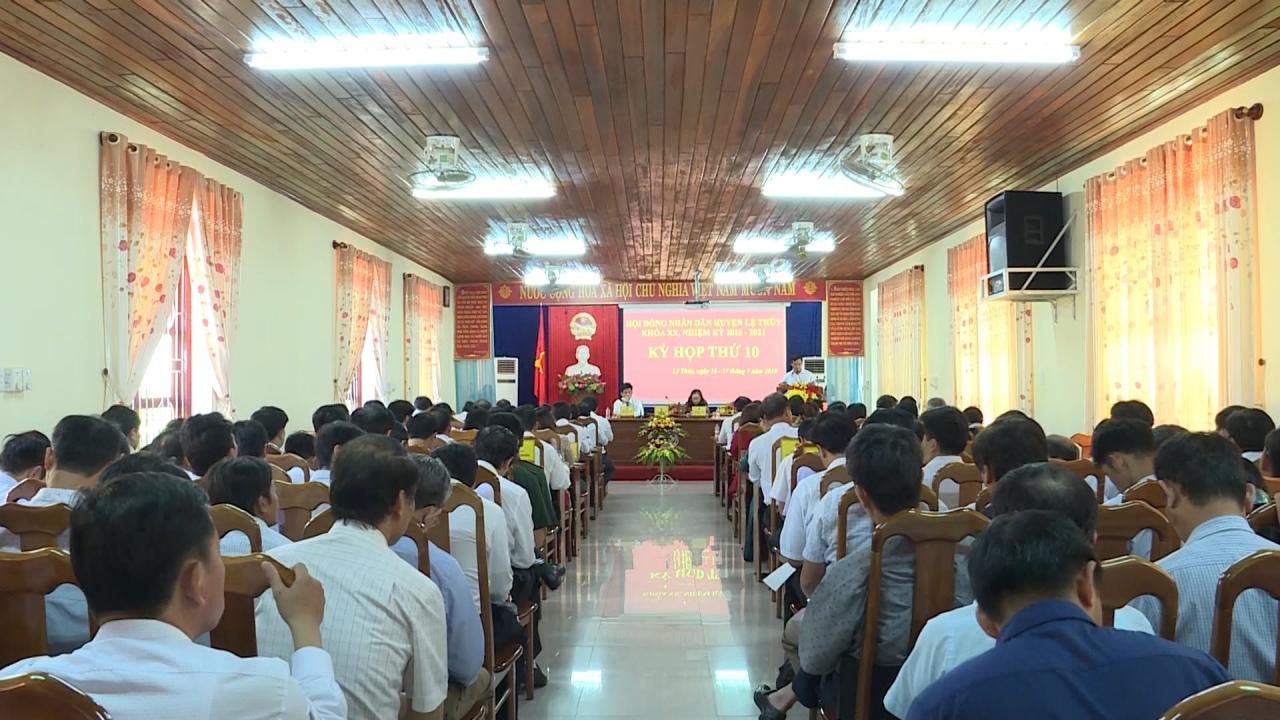 Lệ Thủy khai mạc kỳ họp thứ 10, HĐND huyện khóa XX