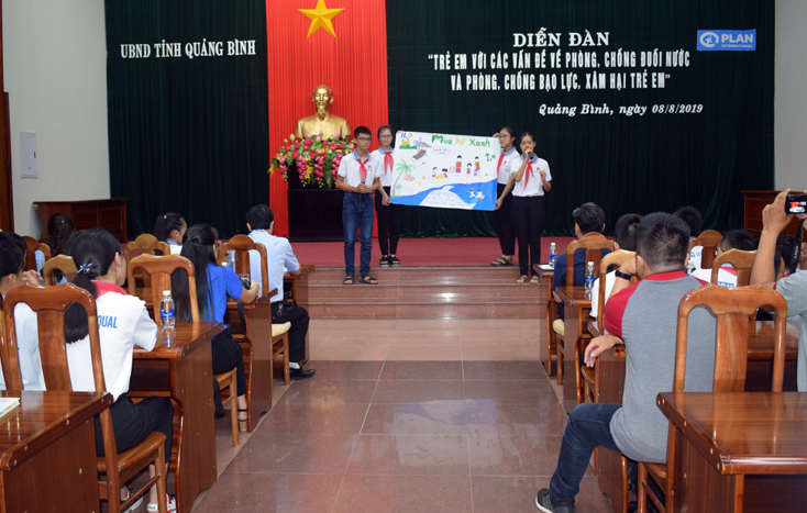 200 thanh thiếu nhi tham gia diễn đàn phòng, chống đuối nước, bạo lực, xâm hại