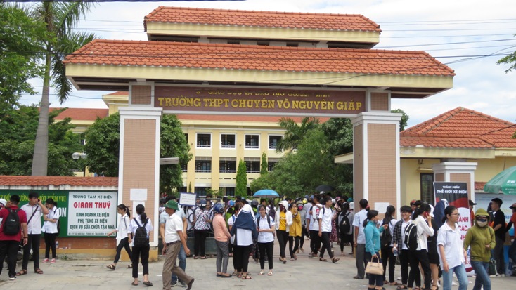 Sáng nay, 643 thí sinh thi tuyển vào lớp 10 Trường THPT chuyên Võ Nguyên Giáp