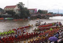 Dừng Lễ hội đua, bơi thuyền truyền thống trên sông Kiến Giang