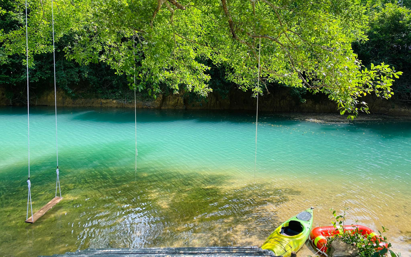 Khu cắm trại Blue Diamond tại Khe Gát, xã Xuân Trạch, huyện Bố Trạch.