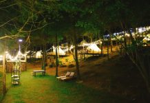 Khu cắm trại ở lưng chừng đồi.