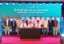 Hiệp hội Du lịch các tỉnh Quảng Bình, Quảng Trị và Hà Tĩnh đã ký kết biên bản liên kết hợp tác.