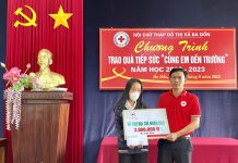 Hỗ trợ trên 153 triệu đồng cho 34 địa chỉ nhân đạo Hội CTĐ TX. Ba Đồn trao hỗ trợ địa chỉ nhân đạo.