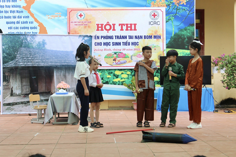 Hội CTĐ tỉnh đẩy mạnh tuyên truyền phòng tránh tai nạn bom mìn cho học sinh tiểu học.