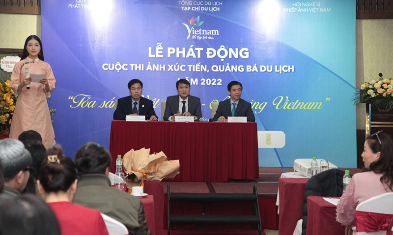 Quang cảnh lễ phát động cuộc thi ảnh xúc tiến quảng bá du lịch 2022.