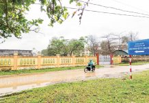 Bảo tàng “đặc biệt” Di tích lịch sử nhà khách Bộ Tư lệnh nằm trong khuôn viên Trường THPT Nguyễn Hữu Cảnh đang được trùng tu, xây dựng.