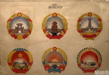 Một số phác thảo mẫu Quốc huy của họa sĩ Bùi Trang Chước, người sẽ được truy tặng Giải thưởng Hồ Chí Minh năm nay.