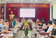 Thi sáng tác kịch bản phim kỷ niệm 100 năm thành lập Đảng Lễ công bố cuộc thi tại Cục Điện ảnh. (Ảnh: THU THẢO)