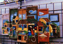 Mỹ thuật góp phần kiến tạo không gian sống Tranh trang trí tại các không gian của họa sĩ Quảng Bình.