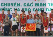 Giải nhất bóng chuyền nam năm 2024 thuộc về thị trấn Quy Đạt. 