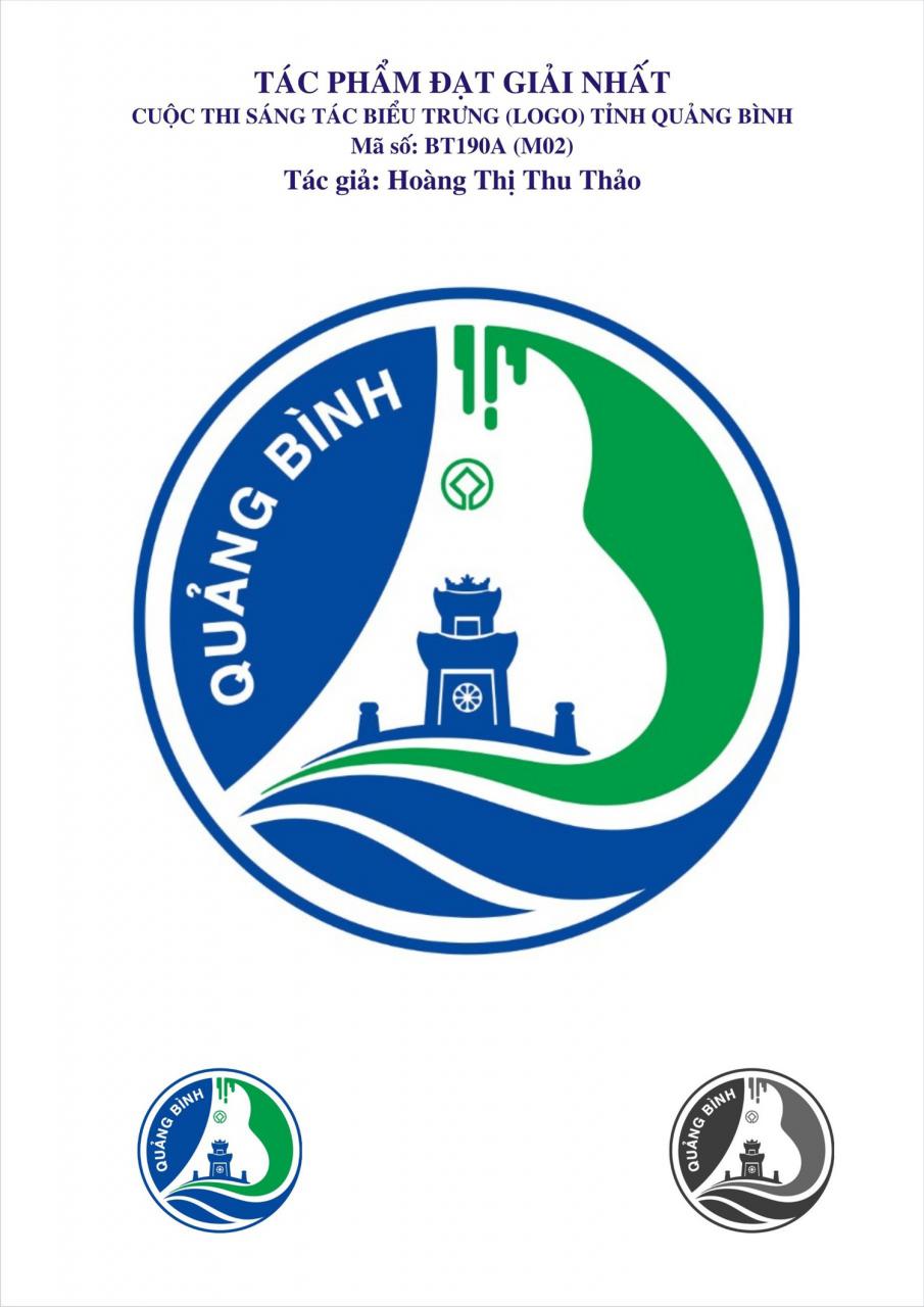 Mẫu Biểu trưng BT190A (M02) giành giải Nhất cuộc thi sáng tác Biểu trưng (logo) tỉnh Quảng Bình.