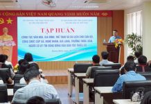 Nâng cao công tác văn hóa, gia đình, thể thao và du lịch vùng đồng bào dân tộc thiểu số Quang cảnh lớp tập huấn.