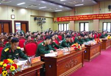 Bộ Chỉ huy Quân sự tỉnh tuyên truyền, phổ biến, giáo dục pháp luật Các đại biểu dự hội nghị.