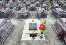 Một thời Nam chinh… Tây chiến! Phần mộ liệt sỹ, đại tá Trần Đình Thân ở Nghĩa trang liệt sỹ Ba Dốc.