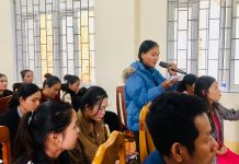 Diễn đàn của chị em phụ nữ dân tộc thiểu số Chị em phụ nữ tham gia hội nghị đối thoại chính sách tại xã Dân Hóa (Minh Hóa).