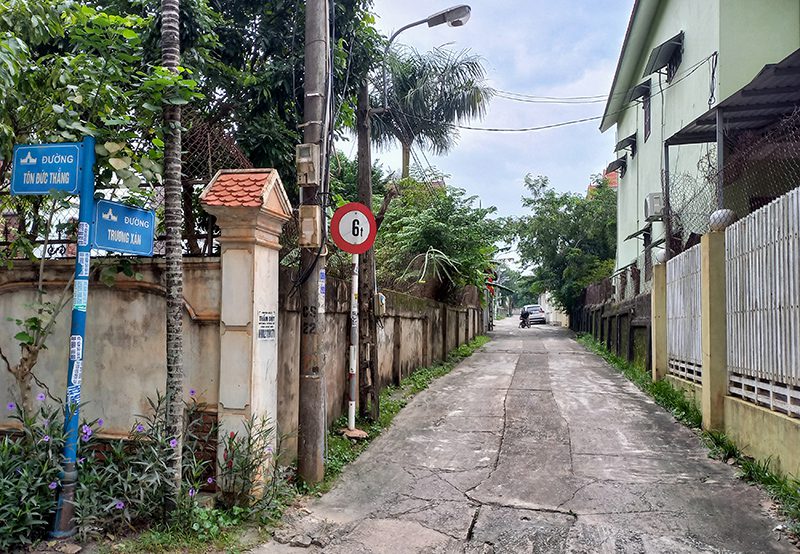 Đường phố mang tên Trương Xán tại phường Nam Lý (TP. Đồng Hới, tỉnh Quảng Bình).